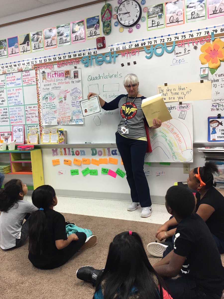 One of our amazing staff members took time to come in and share her story of the American citizenship process...connecting our learning to real world experience! Thank you Mrs. Corbin! #thirdgraderocks #baysideriseup
