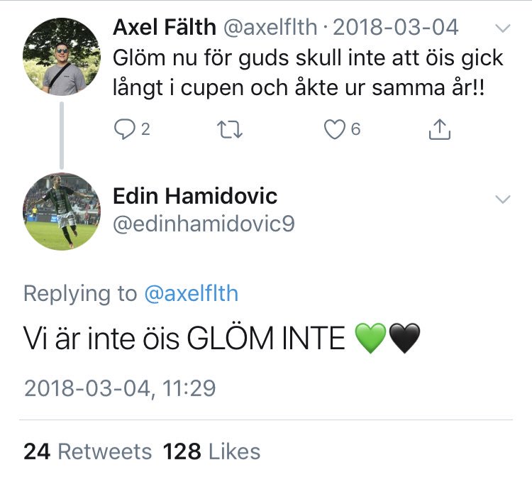 Fin konversation från tidigare i år.
