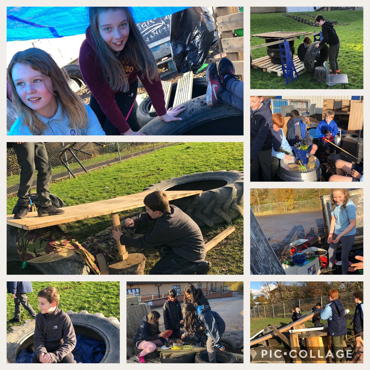 OLM_Primary's tweet photo. P7d demonstrated excellent imagination, problem solving, team work and engineering skills today during our ‘Build a Den’ challenge. #OutdoorClassroomDay #thinkinglikeanengineer #muddymovers https://t.co/vBo9XIqXor