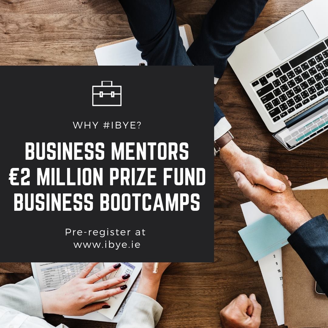 ibye_ie's tweet image. 18-35 and know your business would benefit from a cash investment, business bootcamps and mentoring? Join #IBYE 2019 by pre-registering at ibye.ie today! #GetAheadoftheGAME #LocalEnterprise @Loc_Enterprise @Entirl