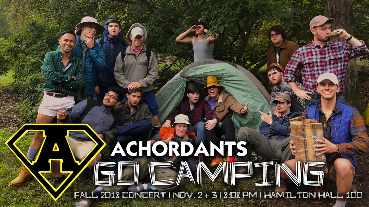 ⛺️ Achordants Go Camping: Fall 2018 Concert ⛺️
This weekend!! It’s not too late to get tickets at Achordants.com!