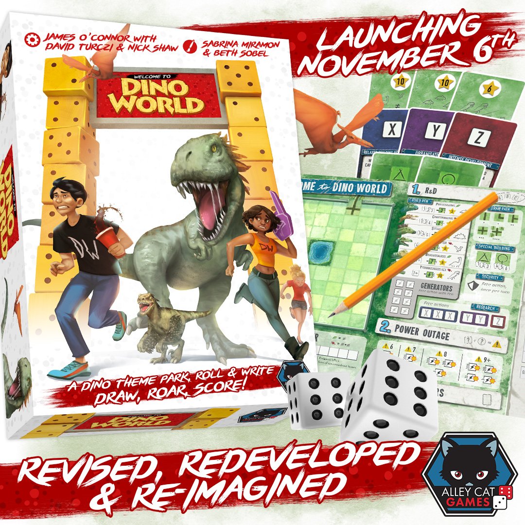 Welcome to DinoWorld - launching November 6th! Meaty medium-weight decisions, lots of interactivity, and millions of different setups.