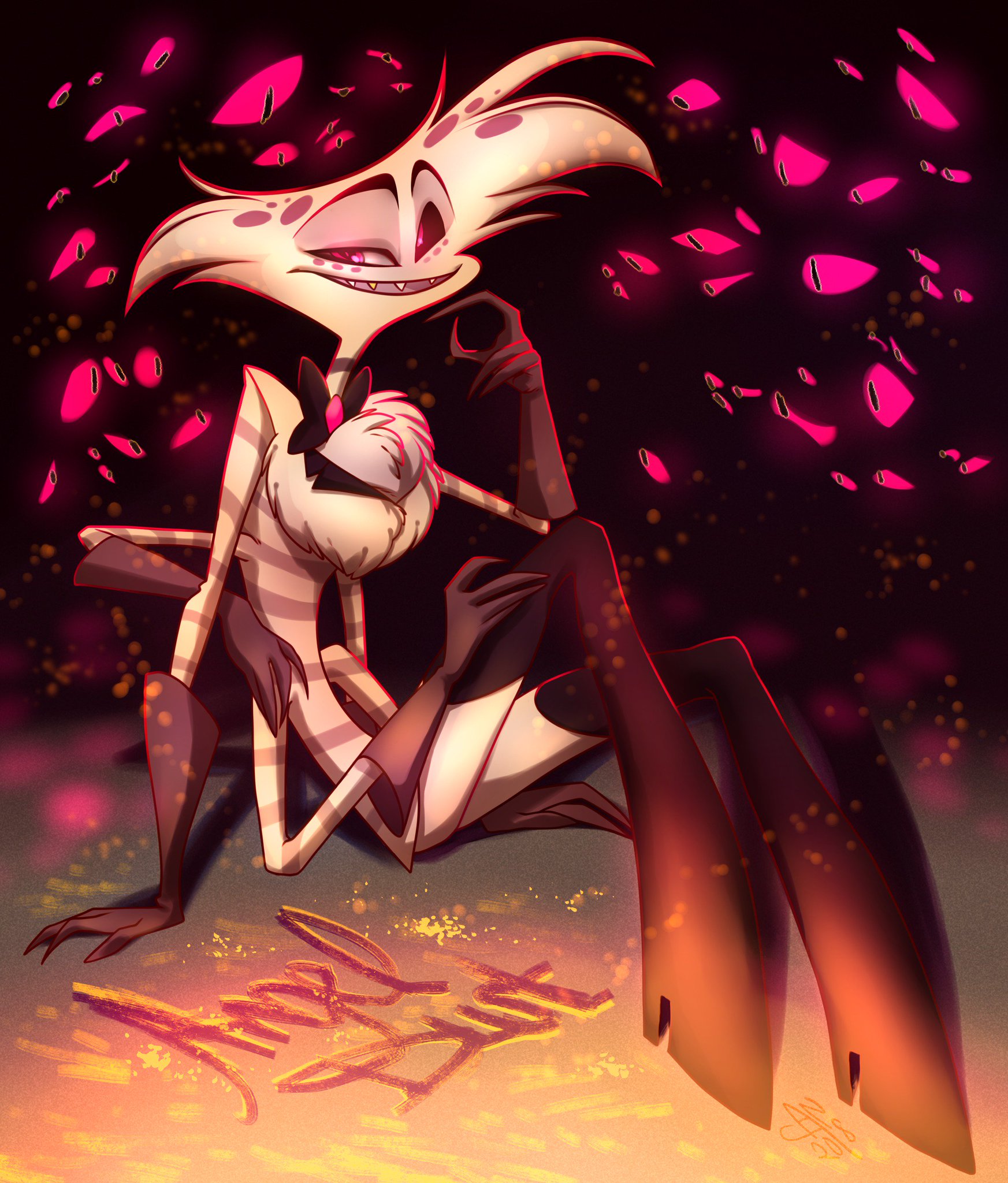 Fanart for the awesome @VivziePop with her character #angeldust ❤ Had a lot...