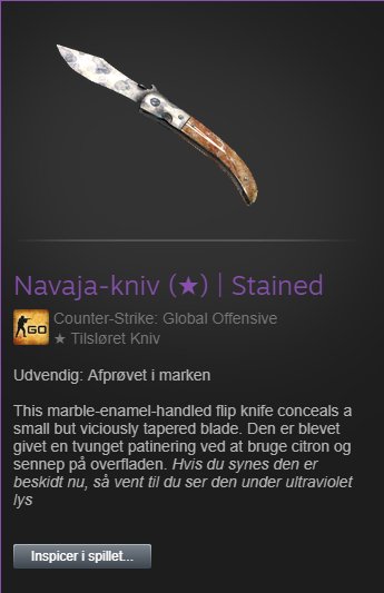 espumamini's tweet image. I anledning af at jeg har spillet for eSpuma i et år, har eSpuma givet mig en Navaja Knife | Stained til giveaway som en tak.

For at deltage skal i 
Retweete det her tweet
Følge @espumamini  (mig)

Jeg trækker vinderen D. 1 December. Tak @espumagg &amp;lt;3