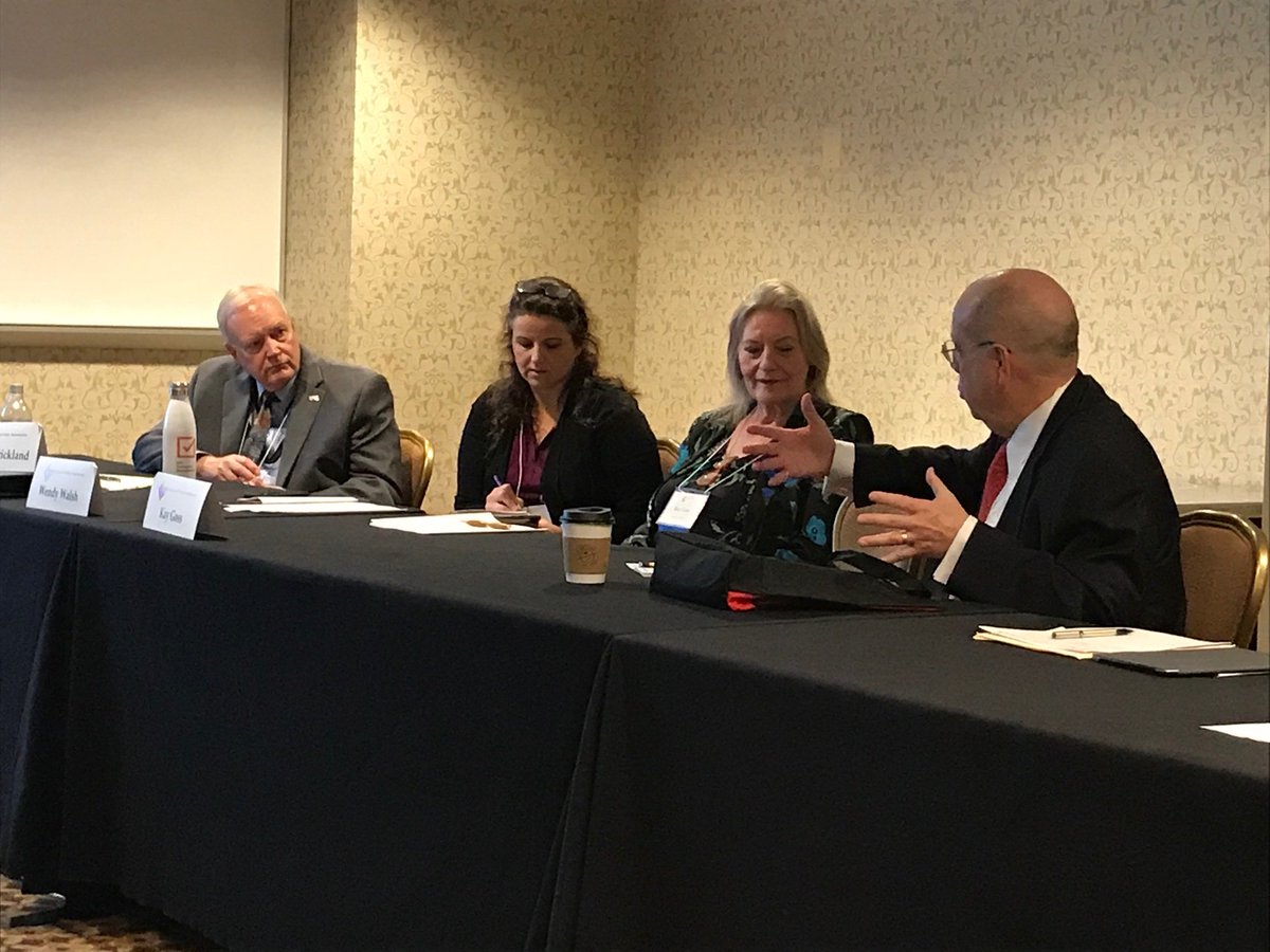 napawash's tweet photo. One of the most pressing governance issues - the future aspects of #EmergencyManagement - was discussed at our #FallMeeting2018 by @KayGoss of WDM LLC, Wendy Walsh @FEMA, Russell Strickland @MDMEMA, @WernerC of Nat. Council on Public Safety, Kevin Sligh @USCG &amp; Dirk Fillpot @USDA https://t.co/CJPkKh5I93