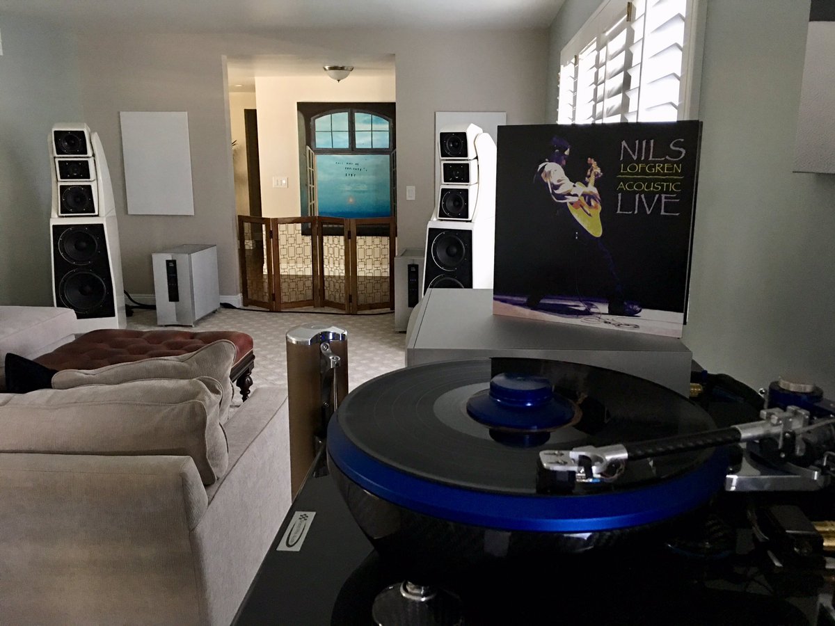 Thank you <a href="/nilslofgren/">Nils Lofgren</a> Your live album sounds AMAZING on this #hifi system, we’re able to relive the experience over and over again! #WilsonAudio #grandprixaudio #vtlamplifiers #transparentcable  #audioelement