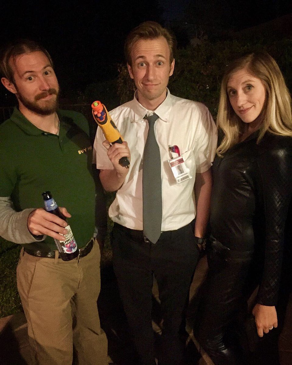 nondracek's tweet photo. Had a great Halloween as the king of the Nerd Herd, Chuck Bartowski! And it's always great to have Sarah and Morgan there for support!
#chuck #charlesbartowski #halloween #costume #spy #supercomputer #nerdherd #buymore #nerf @ZacharyLevi @Y_Strahovski @JoshuaEGomez https://t.co/zxaTujPtQl