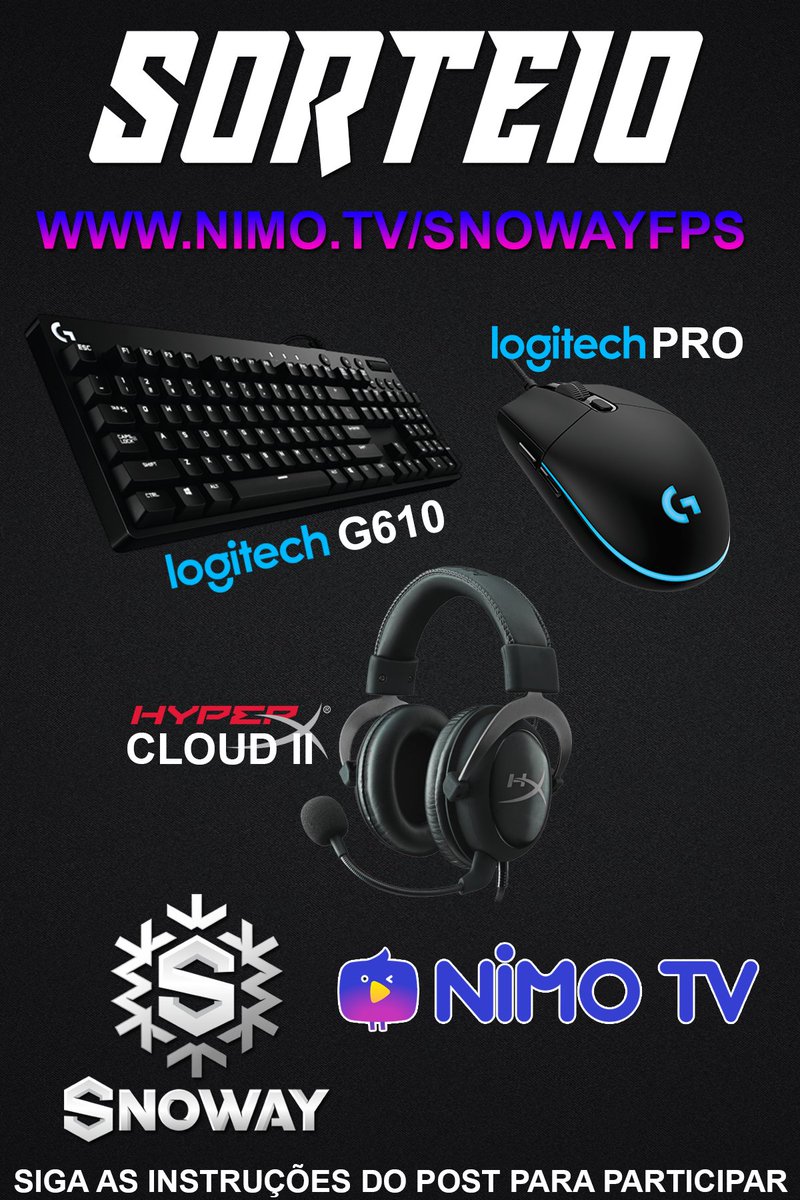 snowayfps's tweet photo. Estou realizando um SORTEIO p/ celebrar a minha troca de plataforma para a @NimoTV_Brasil

Para participar basta clicar no link abaixo e ir seguindo os passos
Sorteio aqui https://t.co/isb7rN4YO4 

Obrigatório marcas 2 amigos no post!

Sorteio será realizado dia 03/12/2018 https://t.co/SlygznW7kp
