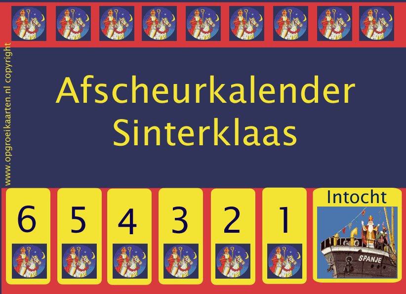 Sinterklaas komt eraan! Kan uw kind niet meer wachten tot de sinterklaas intocht laat hem/haar dan aftellen met deze aftelkalenders: gratisbeloningskaart.nl/sinterklaas-af…