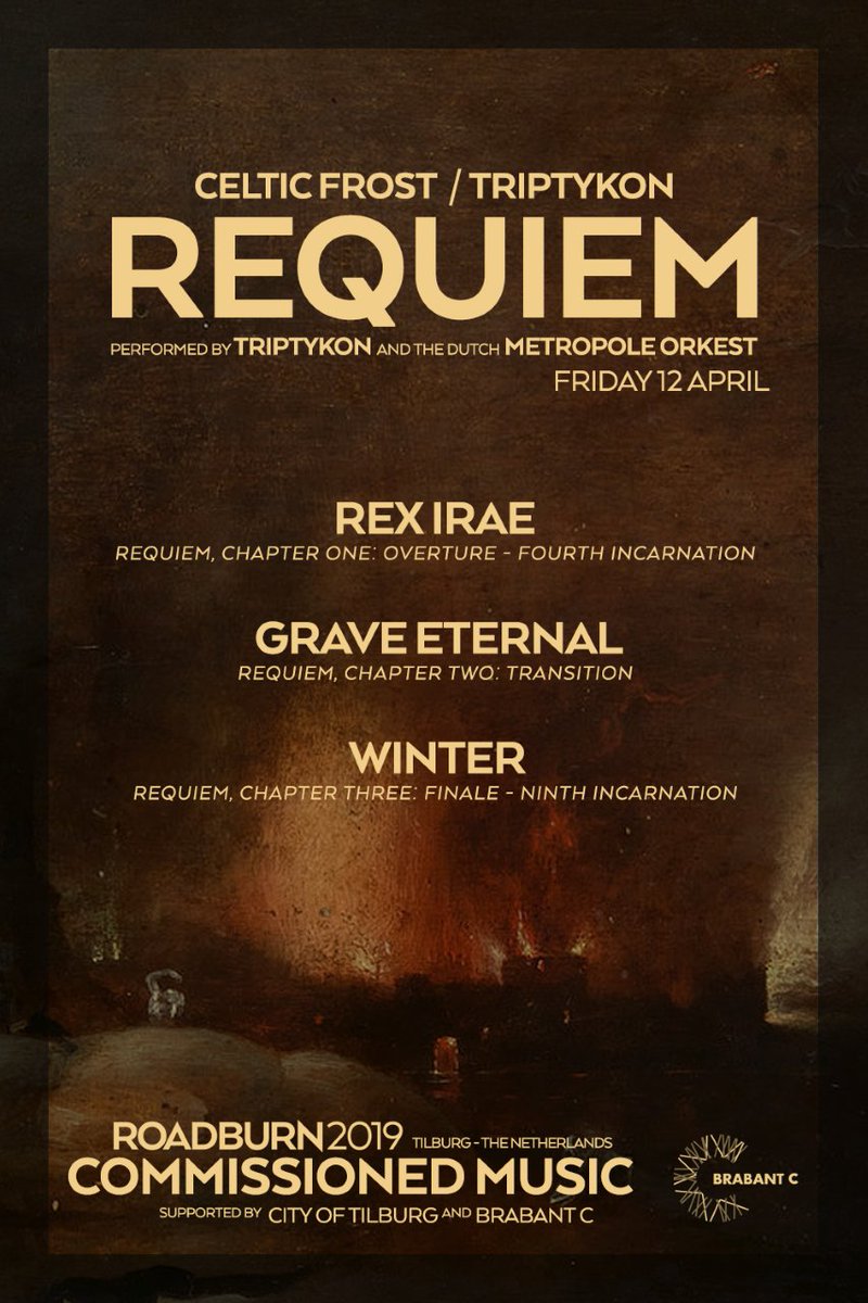Triptykon (Official) (@triptykon) on Twitter photo <a href="/Triptykon/">Triptykon (Official)</a> & <a href="/roadburnfest/">Roadburn Festival</a> To Collaborate In The Completion Of Celtic Frost's Unfinished "Requiem": bit.ly/1eERmPs <a href="/Triptykon/">Triptykon (Official)</a> & <a href="/roadburnfest/">Roadburn Festival</a> To Collaborate In The Completion Of Celtic Frost's Unfinished "Requiem": bit.ly/1eERmPs