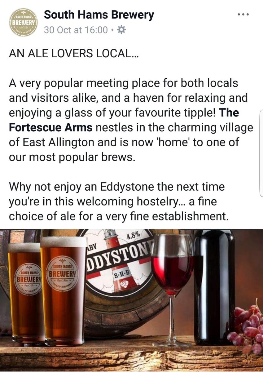 thefortescue's tweet photo. @morningad @SouthHamsBrew @PubandBarMag @pubrooms @Devon_Hour @SouthHamsDevon @howtorunapub @FoodDrinkDevon @DevonLife @Dartmoor_Hour A lovely review from @SouthHamsBrew so if your visting #devon this #Autumn then come enjoy a #pint by our #openfire https://t.co/a4JDH9rTz1