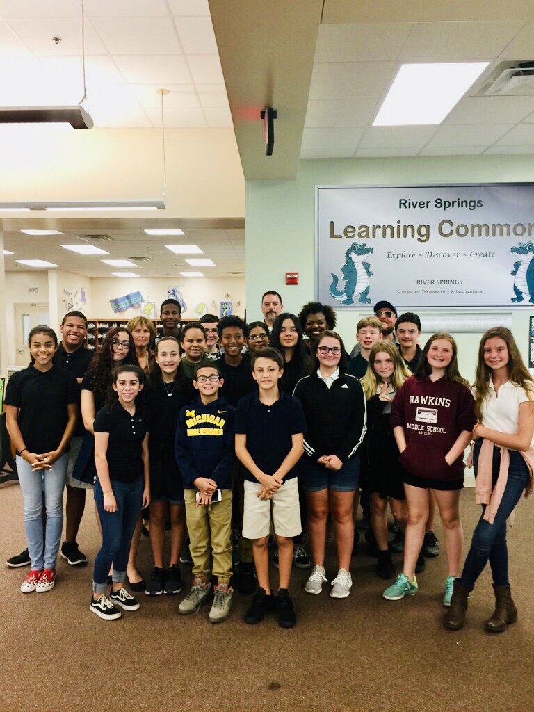 River Springs #AllIn helping with a PSA training video for our district! #VCS123 #VolusiaCountySchools #RiverSpringsMiddleSchool #RSMSGators #StudentStars