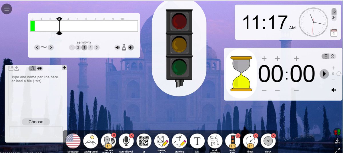 Just learned about <a href="/ClassroomScreen/">Classroomscreen</a> from <a href="/ericashidle/">Erica Shidle</a> this morning! Display a volume sensor, timer, stoplight, random name generator, and more all at once on a customizable screen! #21learns
