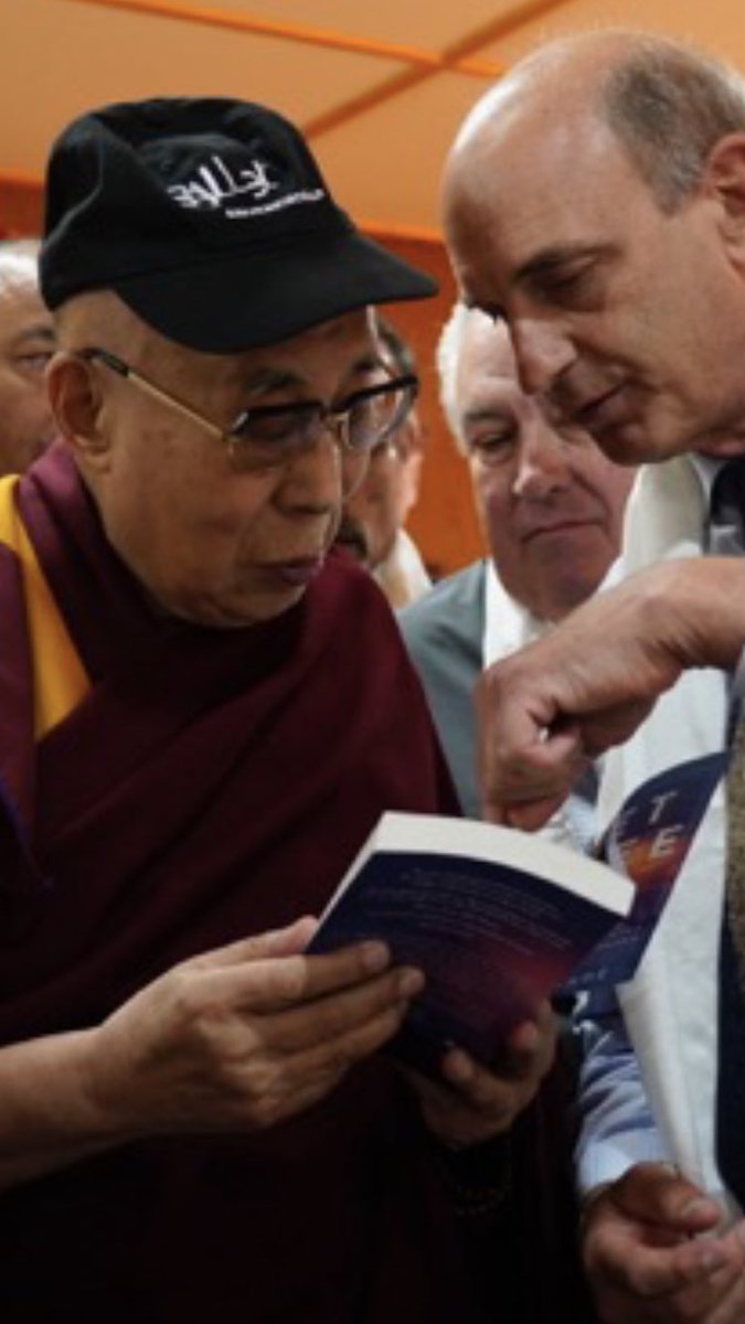 I can not believe His Holiness is looking at my book!! Happy human <a href="/DalaiLama/">Dalai Lama</a> @matthieu_ricard
