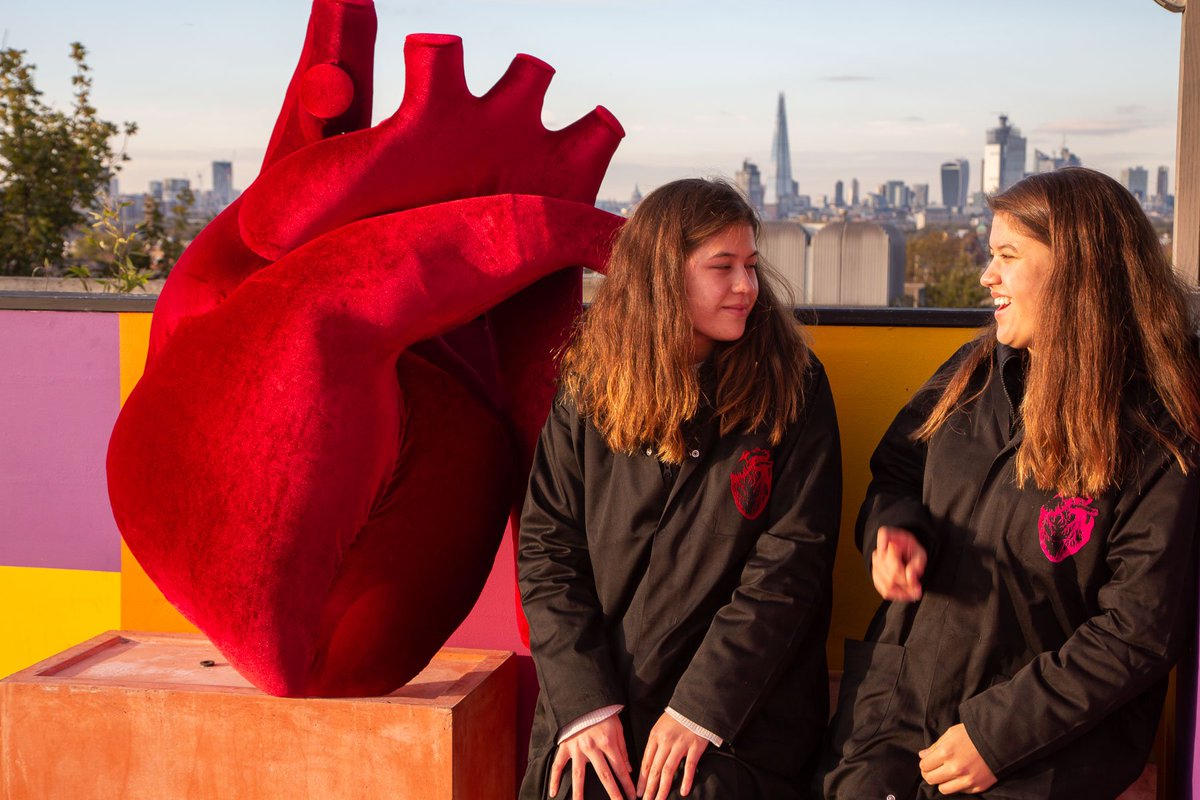 GreatOrmondSt's tweet photo. To highlight the launch of #HeartofTheMatter @CopelandParkSE, @GOSH_Arts volunteers Emma and Isabelle toured this giant, velvet heart from the exhibition around Peckham. Come and see it for yourself at a free tour this weekend https://t.co/2xmDBRbBPb https://t.co/zsT2Rd4y4G