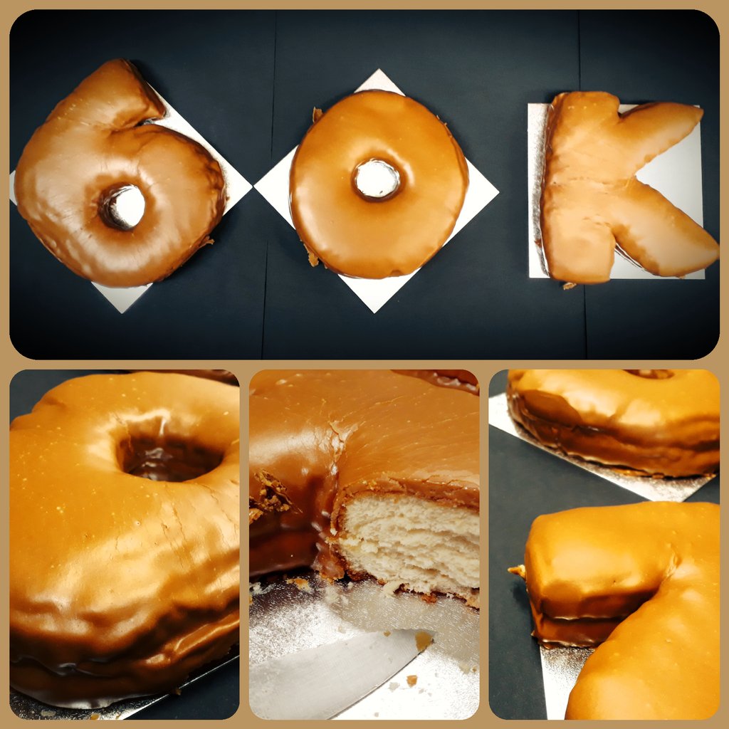OrkneyLibrary's tweet image. As you may know, we are a library that likes to celebrate success by the consumption of baked goods.

We recently reached 60,000 followers on Twitter so the only sensible option was a GIANT 60K made of Argo's Bakery caramel doughnut cakes.

A huge thanks to all our followers 😀