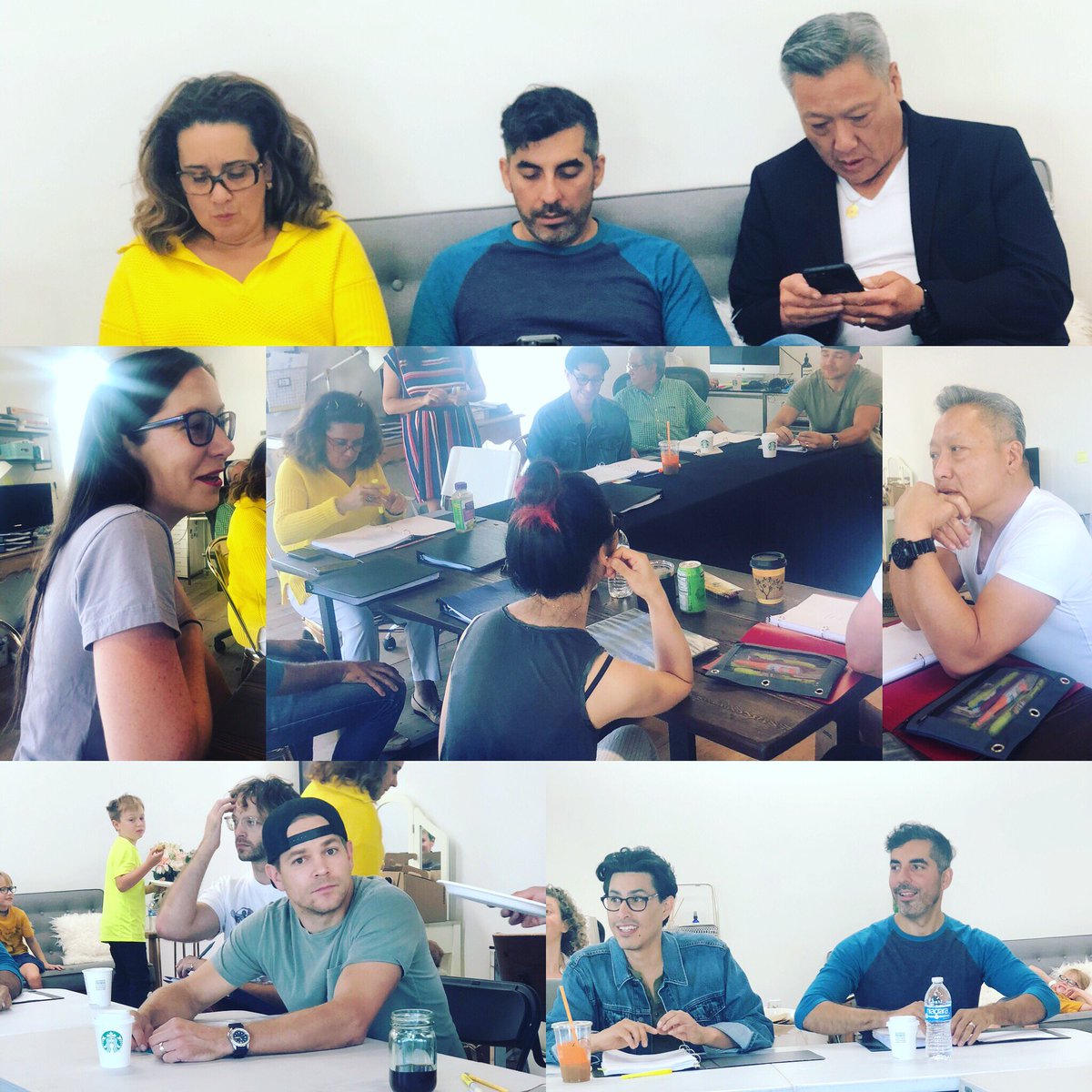 Chalkrep's tweet image. #TBT to the first day of rehearsals #deathandcockroaches Only 7 days until opening! Come experience all that is the #wallofdicks @GalindoEileen @thatsunil  @LooLoolicious @Claudia_deVasco #LGBTQ