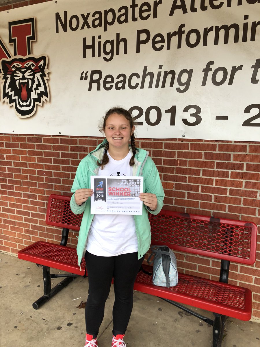Congrats to Lexi Thomas for being the school winner of the 2018 Wendy’s High School Heisman!