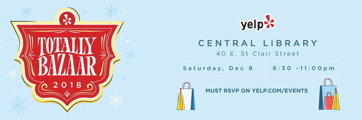 onyxexchange's tweet photo. Yelp's Totally Bazaar RSVPs are now live and you're invited! RSVP here: https://t.co/3i1Xagj434 #YelpBazaar @YelpIndy https://t.co/OP52Sw8Mke