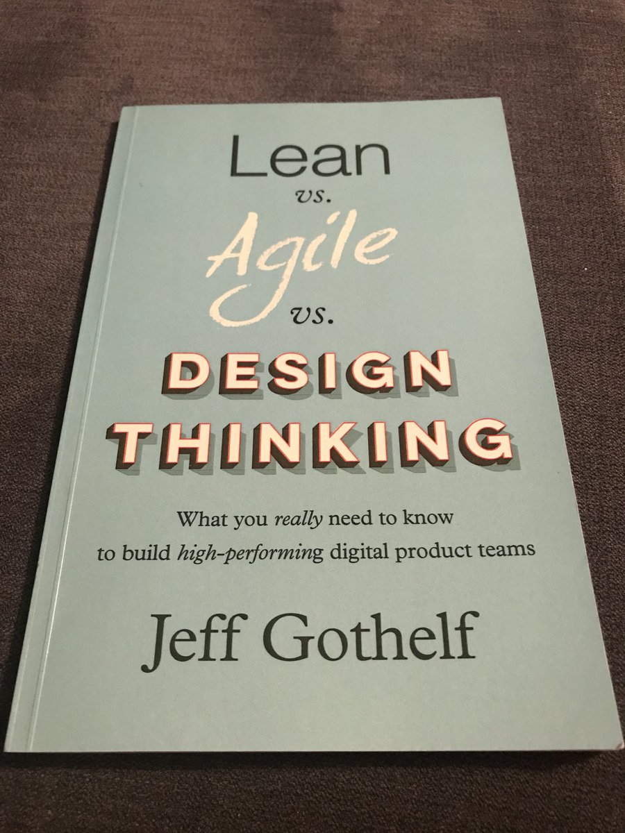 Inspired by <a href="/AnaxasUK/">Richard Copley</a> blogpost this week, I am currently reading Lean vs. Agile vs. Design Thinking by <a href="/jboogie/">Jeff Gothelf</a> #currentlyreading