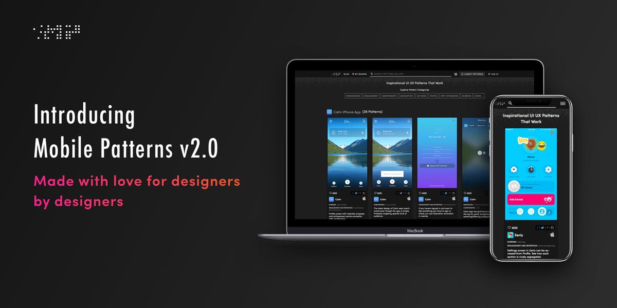 rrhoover's tweet image. I've always said, you can learn a ton about product design by simply playing with products.

This site collects patterns and UX flows of popular mobile apps like Tinder, Snapchat, Calm, Peach (lol), and more. Product designers, bookmark this: producthunt.com/posts/mobile-p…