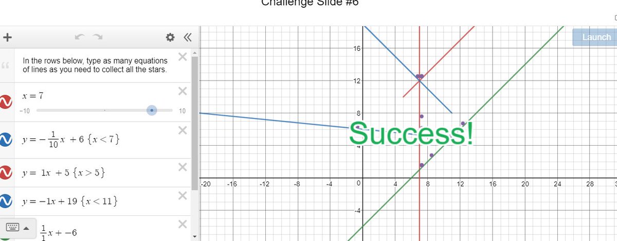 abel_jennifer's tweet image. Marbleslides: lines in #alg1chat today. This is still my favorite @Desmos activity and the kids love it every year #teach180