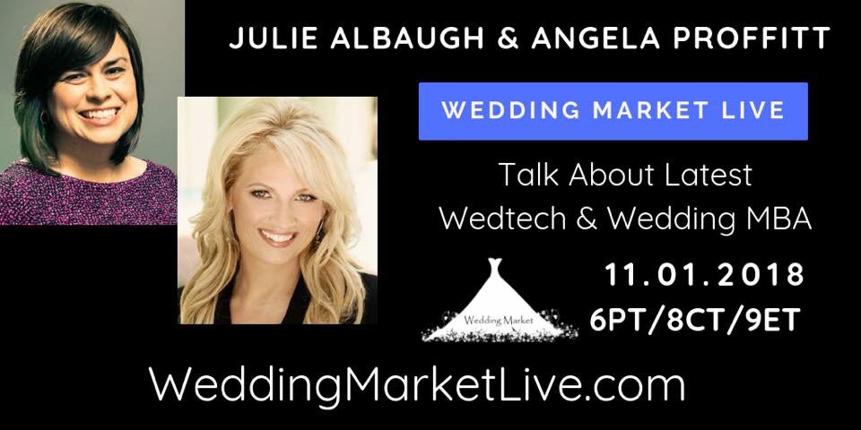 Join me live tonight with <a href="/AngelaProffitt_/">Angela Proffitt</a>  to chat about wedtech trends we will be sharing at the #WeddingMBA facebook.com/weddingmarket