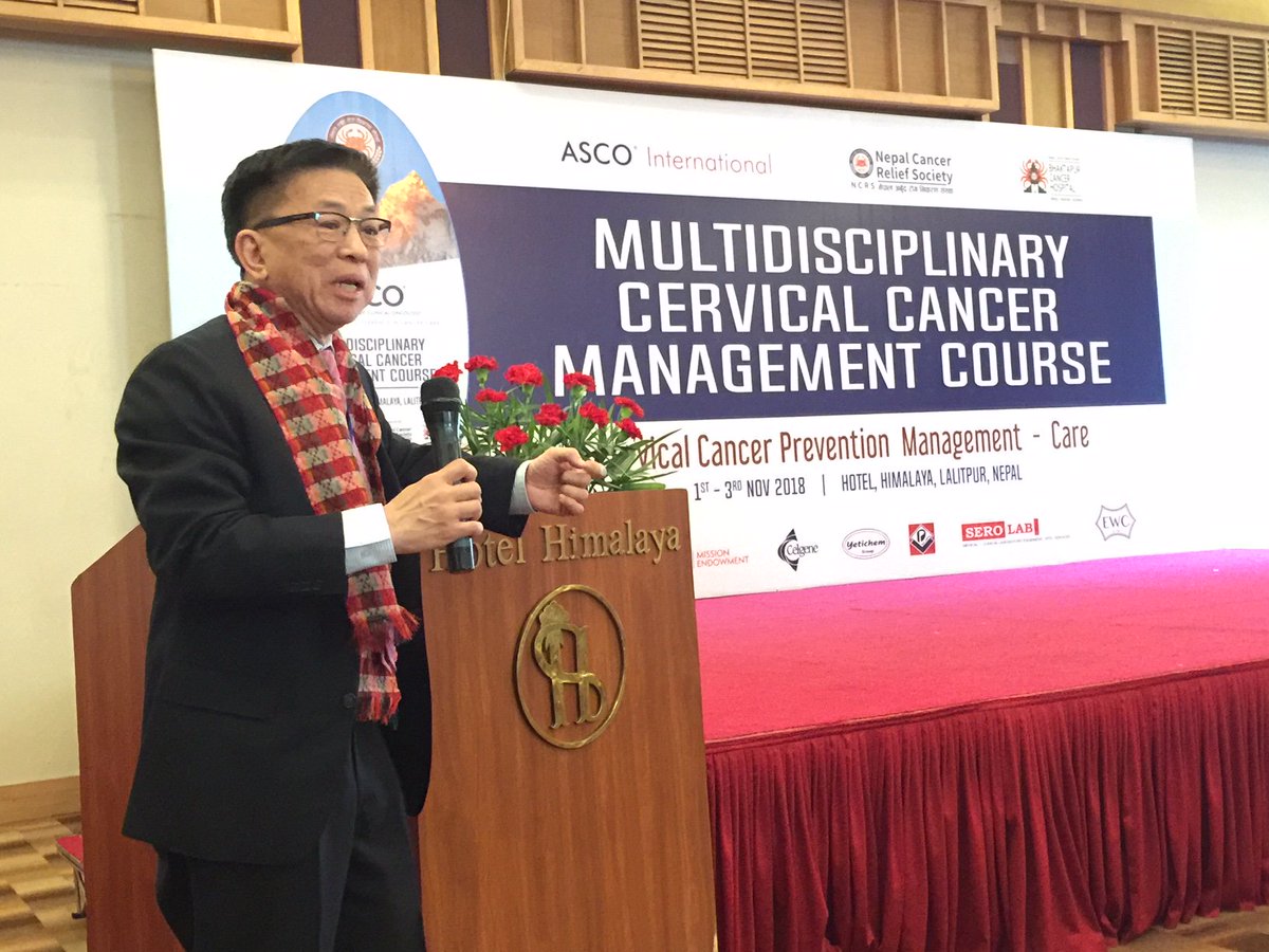 ASCO (@asco) on Twitter photo We’re in Nepal Nov 1-3 for a Multidisciplinary Cancer Mgmt Course (MCMC) focused on cervical cancer prevention, mgmt, & care. ASCO faculty <a href="/linuscmd/">Linus T Chuang</a> presented on screening programs/our resource-stratified guidelines. Learn more about MCMCs bit.ly/2jTV6G3 We’re in Nepal Nov 1-3 for a Multidisciplinary Cancer Mgmt Course (MCMC) focused on cervical cancer prevention, mgmt, & care. ASCO faculty <a href="/linuscmd/">Linus T Chuang</a> presented on screening programs/our resource-stratified guidelines. Learn more about MCMCs bit.ly/2jTV6G3