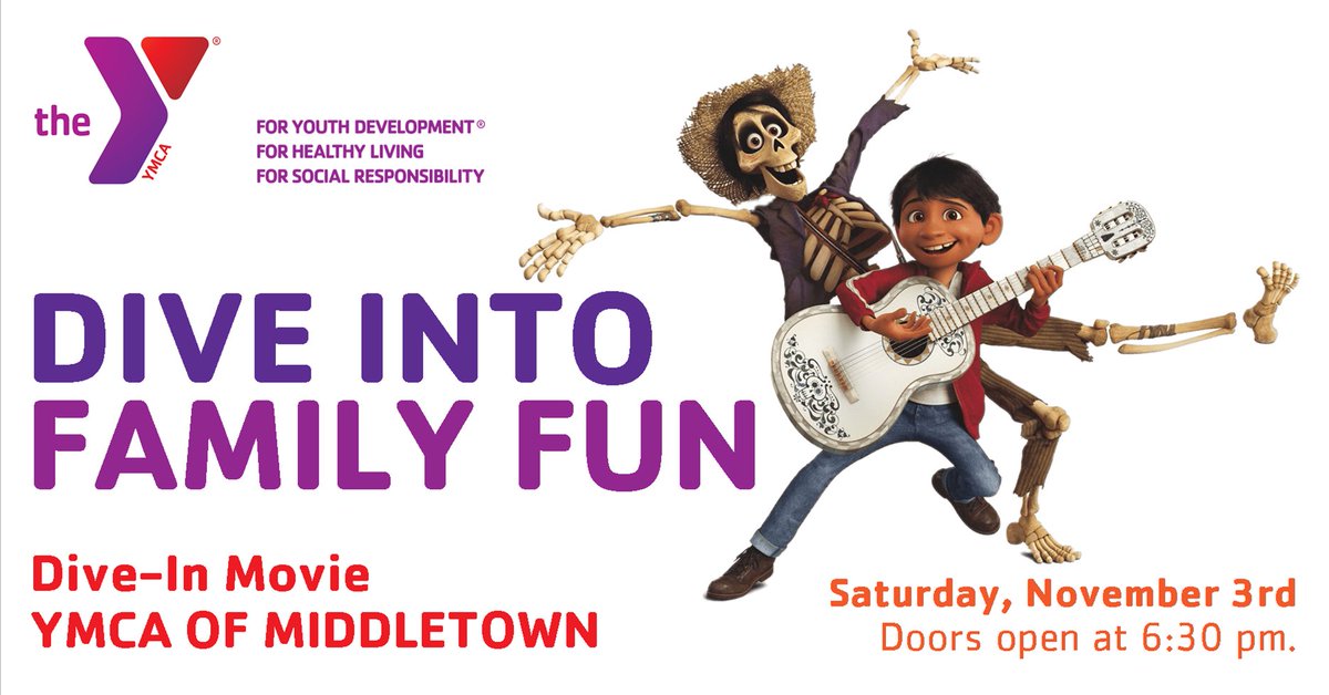 DIVE INTO OUR MOVIE NIGHT! Join us in the pool for a viewing of Disney's Coco📽️ Invite your friends and family, this event is open to the community! 

For more information: facebook.com/events/4347094…
Don't forget your towels, hope to see you there!