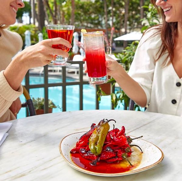 Studies show enjoying cocktails poolside with good friends leads to an overall better day. #figsantamonica