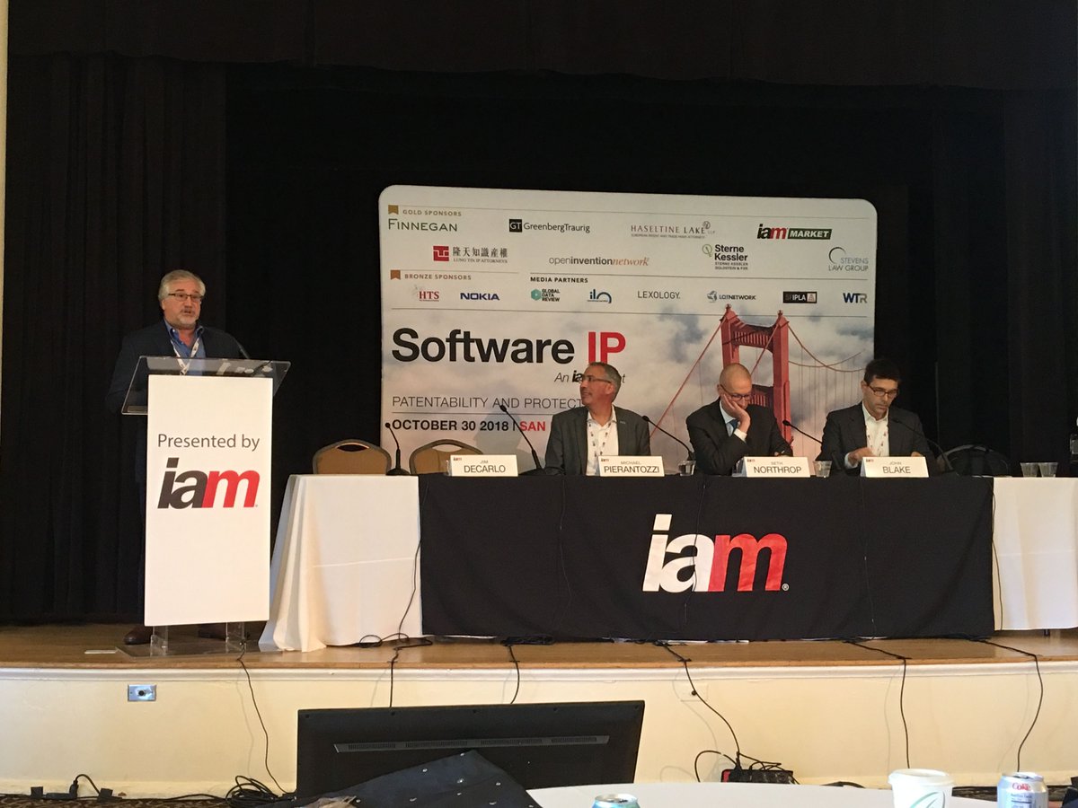 GT_Law's tweet image. .@JamesJDeCarlo spoke on the risks and opportunities of #software #patent monetization as part of the @IAM_magazine Software IP Conference. buff.ly/2NXfTEk #SoftwareIP
