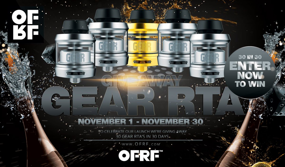 OFRFbrand's tweet image. We are live and to celebrate we;re running our first competition. Win an OFRF Gear #RTA #vapetank  hubs.ly/H0fn6yD0
