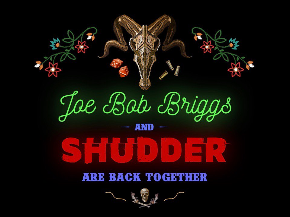 therealjoebob's tweet photo. Okay, listen up. On Thanksgiving Night somebody in your house is gonna try to hog the big screen to watch the Falcons/Saints game. But YOU are gonna say UH UH, NO WAY, MOVE ASIDE because the Big Dogs gotta stream the Dinners Of Death marathon on @shudder. Use force if necessary. https://t.co/zk9xO27kEY