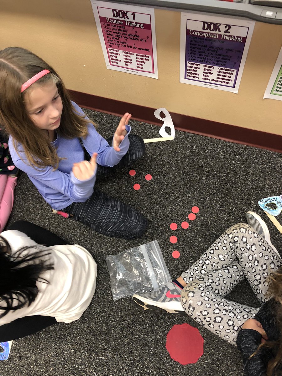 MrsReedTISD's tweet photo. We had loads of fun being number snatchers today! We practiced saying โI had __ counters and now I see __! The number catcher must have taken ___!โ I love when they are working so hard and donโt even realize how much theyโre learning ๐ #missingaddends #leadlikeapatriot https://t.co/F8grqM5ggV