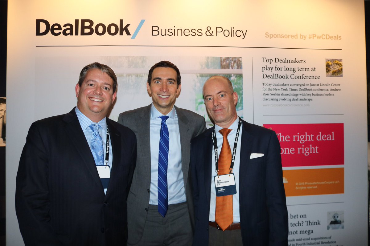MoldenhauerCurt's tweet photo. Thank you @andrewrsorkin for hosting a great #DealBook conference. Glad that #PwCDeals was able to sponsor such an insightful event. Get more on how the deal landscape is changing ➡️ https://t.co/rS4AAlv6dk https://t.co/UAYtm1zNfb