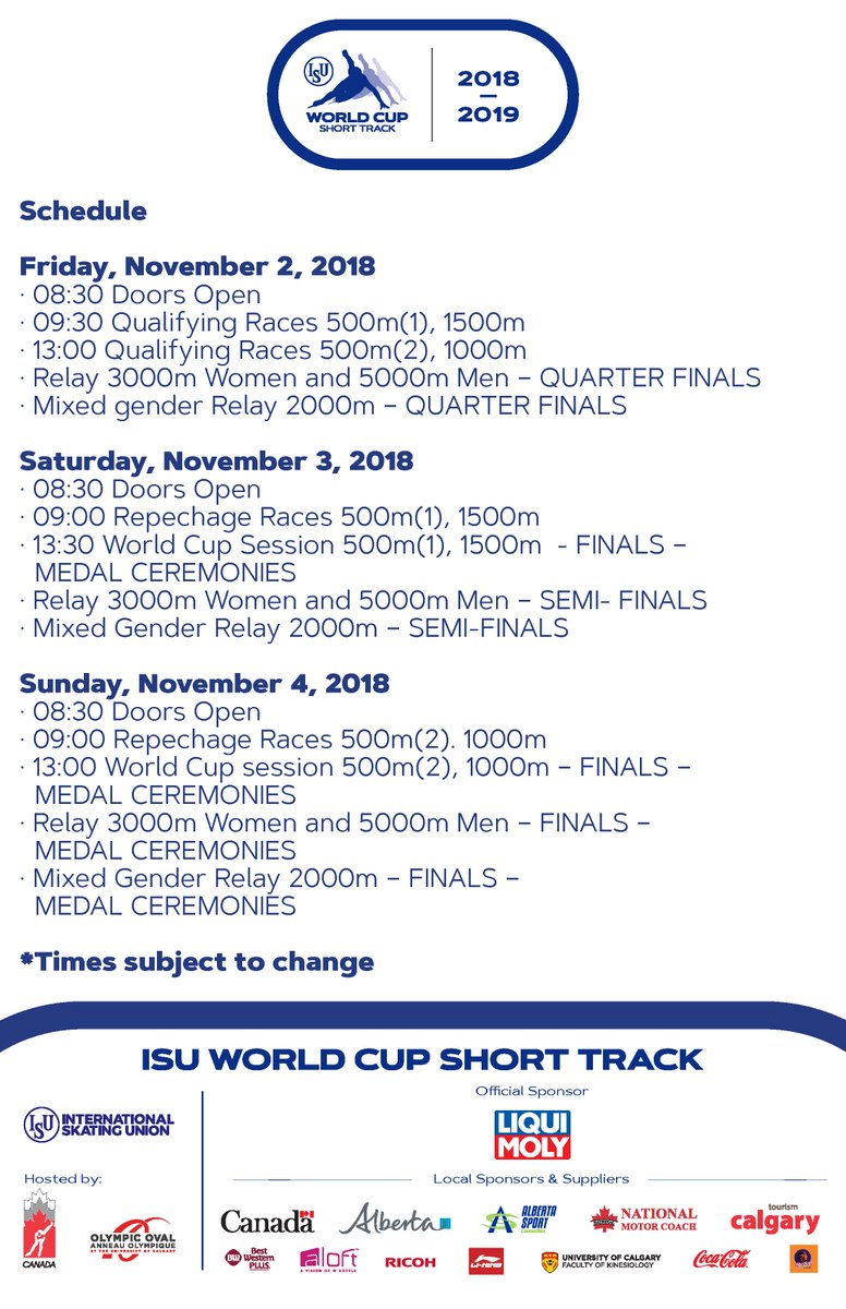 theolympicoval's tweet photo. Just 1 sleep until #WCShortTrack!
See the best in the world (Including our #OvalFamily @AlisonJoy_D) on #TheFastestIceInTheWorld!
The action kicks off tomorrow with the qualifying races - doors open at 08:30! 
TICKETS &amp; INFO >https://t.co/sfkUwxMiSr
#CheerOnCanada #OneHandDown https://t.co/UjWm8ZBDQg