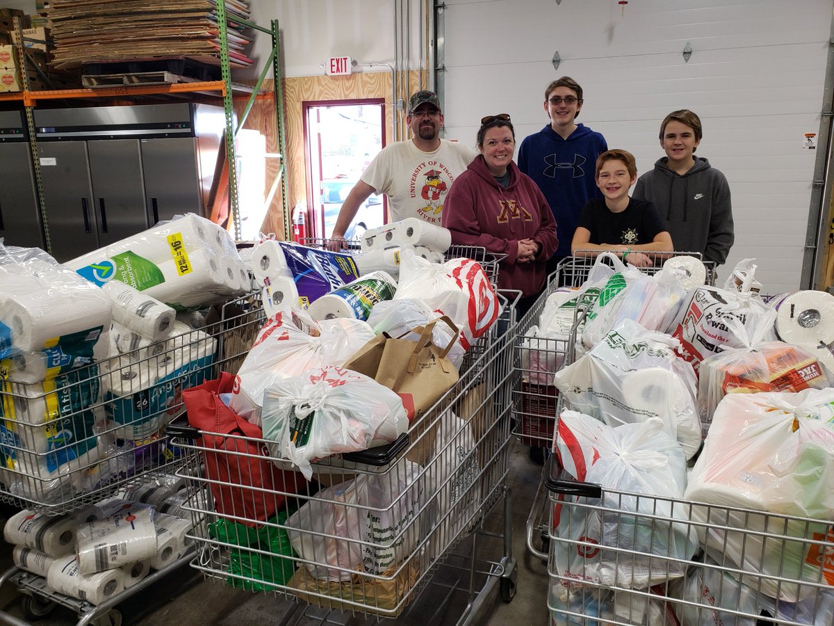 The Darling family brought in 550 pounds of toiletries and $222 collected at their Nightmare Grove Haunted House this past week!