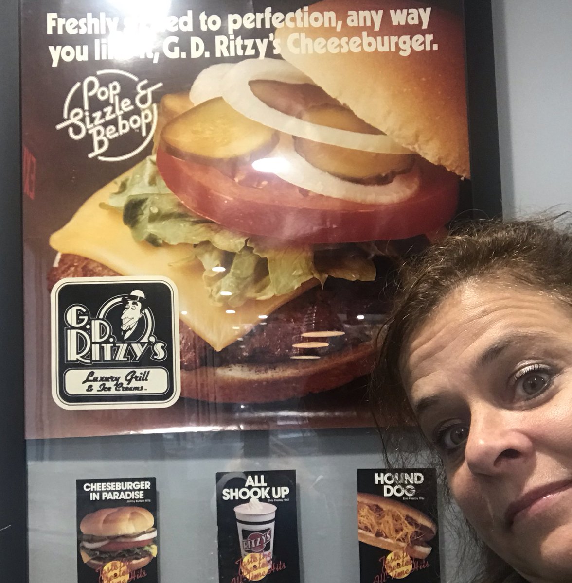 Day One of the Thank-month! I'm so thankful that GD Ritzys <a href="/gdritzys/">G.D. Ritzy's</a> opened up again in Columbus &amp; we ate there today! My first hourly wage employer in Cincinnati - circa 1984! It's the same delicious burgers &amp; shakes!