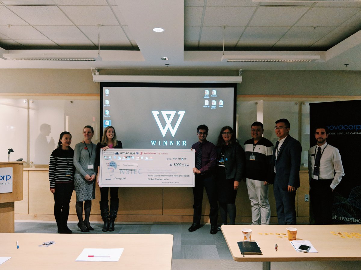 shapershfx's tweet photo. Congratulations to the two winners, Toddler + and NovaEssentials! We are excited what's next for all of the businesses in the competition @NSINS2017 @NSIEC2018 #nsiec2018 https://t.co/sF9kTI2QlA