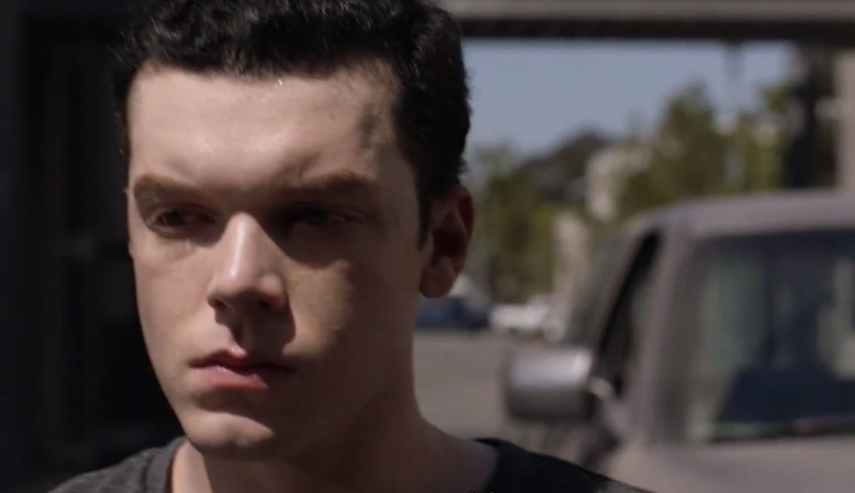 endgameshere's tweet photo. Ian says goodbye to his family with sadness showing through his eyes and looks at the place where he will be locked up for the next two years. When he enters the Correctional he tries not to show he is scared at the way some of the inmates are looking at him. https://t.co/q6XoiddMVi