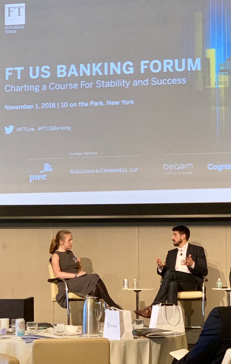 dj's tweet photo. At #FTUSBanking Forum, @PaxosGlobal CEO Chad Cascarilla with @LauraNoonanFT talks about @PaxosStandard ($PAX) and how it makes the benefits of crypto available within a traditional framework. “As a Trust, we can create even more confidence than as a bank bc we are a fiduciary.” https://t.co/BDnxYWfRwz