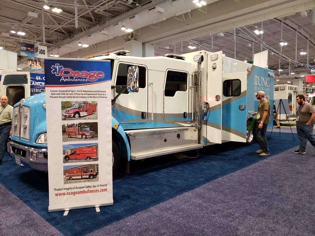 We're all set up here at EMS World! Stop by until 3:30 PM today, or from 10 AM - 1 PM tomorrow! We're in booth 1542.