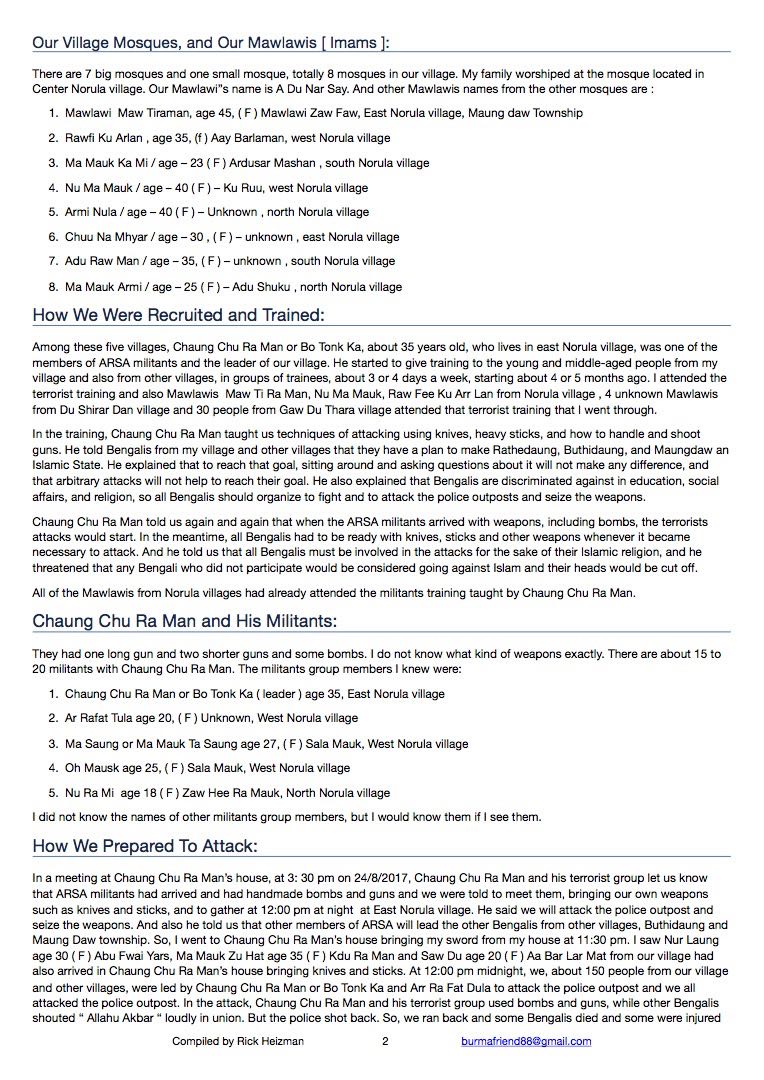 rick135b7's tweet photo. 3 new prisoner interrogations/confessions of ARSA terrorists! Just a teaser, as I finish translating 100s of pages these will be released in batches of 20, with another 20 new video interviews etc - again and again. Frontier, Fortify, HRW, Reuters-for you!
https://t.co/VOlv0mroiJ https://t.co/CvG7KC9tXA