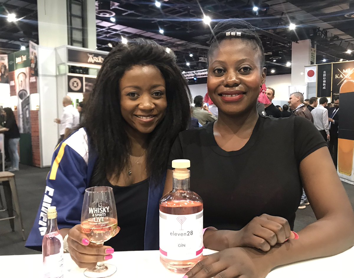 Founder of <a href="/Eleven28B/">Eleven28 Beverages</a> Sewela Mokoena making sure the drinks are flowing at #702LadiesNight #WhiskyLiveSA