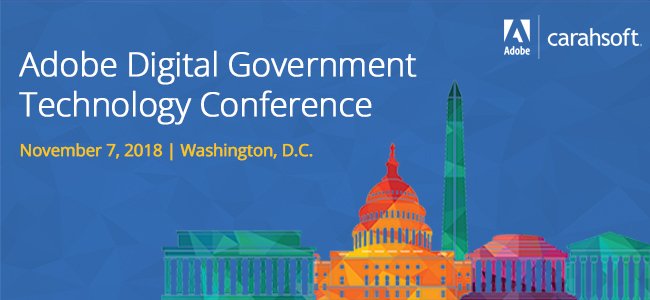 MichelleGarrigo's tweet photo. We’re proud to be the Platinum Sponsor at the upcoming Adobe Digital Government Technology Conference. Register now for what will be an exciting event about putting the citizen experience front and center: https://t.co/dXe2Rb2Xdy #SocialGov #AdobeGovCon https://t.co/ytRJi9tWEf