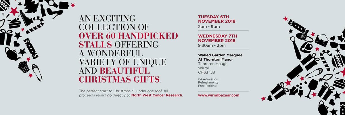shop2give_CFA's tweet photo. Can you keep a secret? Well don’t! Tell everyone about this amazing fair @WirralBazaar over 60 carefully selected stallholders, an incredible charity to donate to @NorthWestCancer what more do you need 6&amp;7/11/18 @thorntonmanor Nr The Wirral a must for your #christmasshopping https://t.co/drKQgquRga