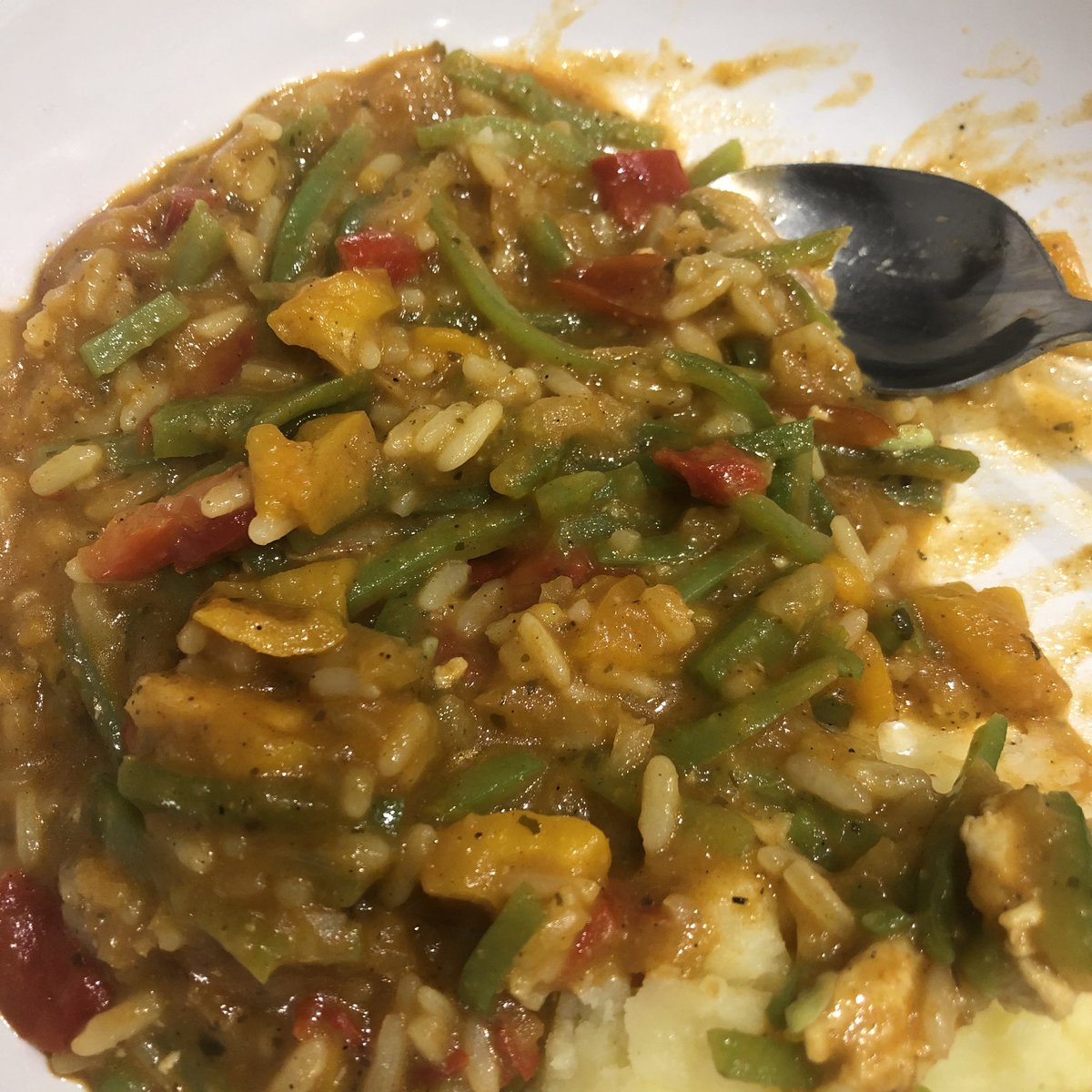<a href="/Kirstys_/">Kirsty's</a> absolutely obsessed with the tikka masala curry! Added my own green beans and it’s becoming a fast fave! I’ve missed having a nice curry 😭