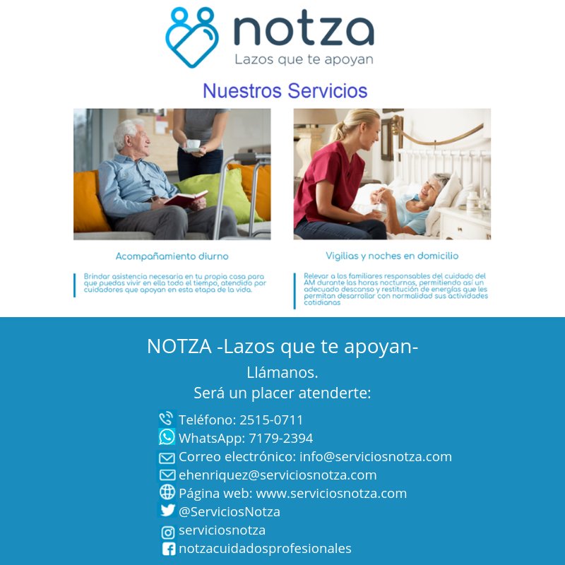 notza_sv's tweet photo. NOTZA -Lazos que te apoyan-

Llámanos, será un placer atenderte:
NOTZA -Lazos que te apoyan-
Teléfono: 2515-0711
WhatsApp: 7179-2394
Correo electrónico: info@serviciosnotza.com
ehenriquez@serviciosnotza.com
Página web: https://t.co/DCGAeO1Ywq https://t.co/Fpk8XzfKyg