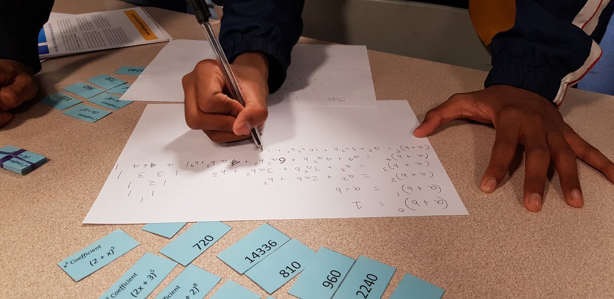 McMathematics's tweet photo. Sixth form open evening - we introduced KG to the binomial theorem and now he's showing the rest of Y11!! Including testing Anesh! New maths teacher in the faculty? 😁 @shsrbk @Mathsteam1 #maths https://t.co/2YFeL60WBP