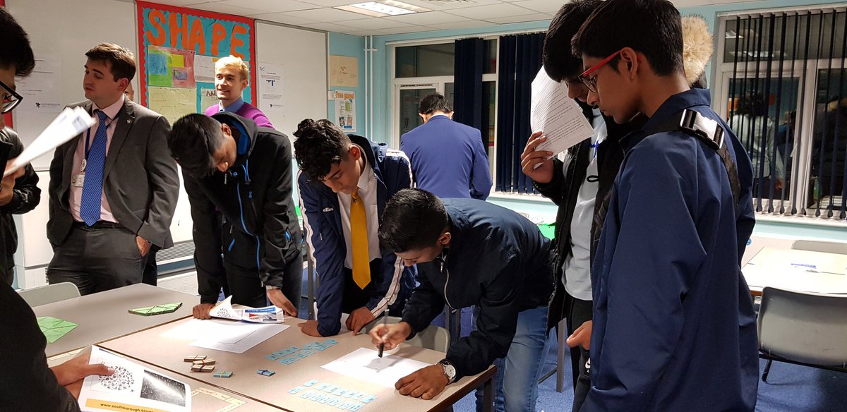 McMathematics's tweet photo. Sixth form open evening - we introduced KG to the binomial theorem and now he's showing the rest of Y11!! Including testing Anesh! New maths teacher in the faculty? 😁 @shsrbk @Mathsteam1 #maths https://t.co/2YFeL60WBP